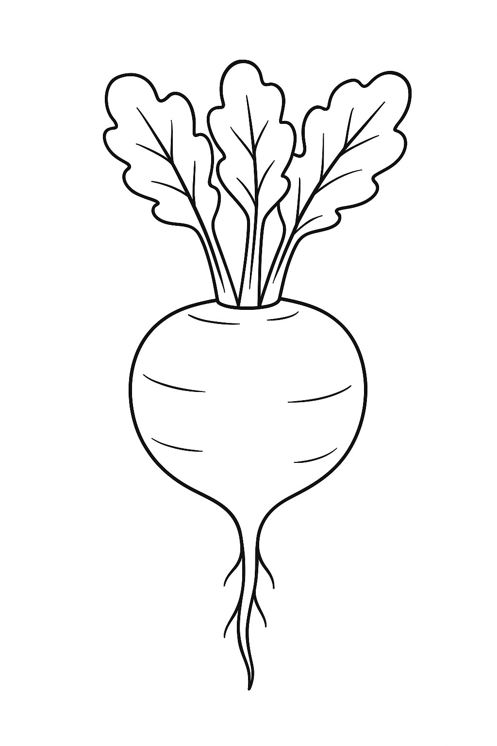Tranh tô màu củ cải trắng cho bé đẹp nhất 2025