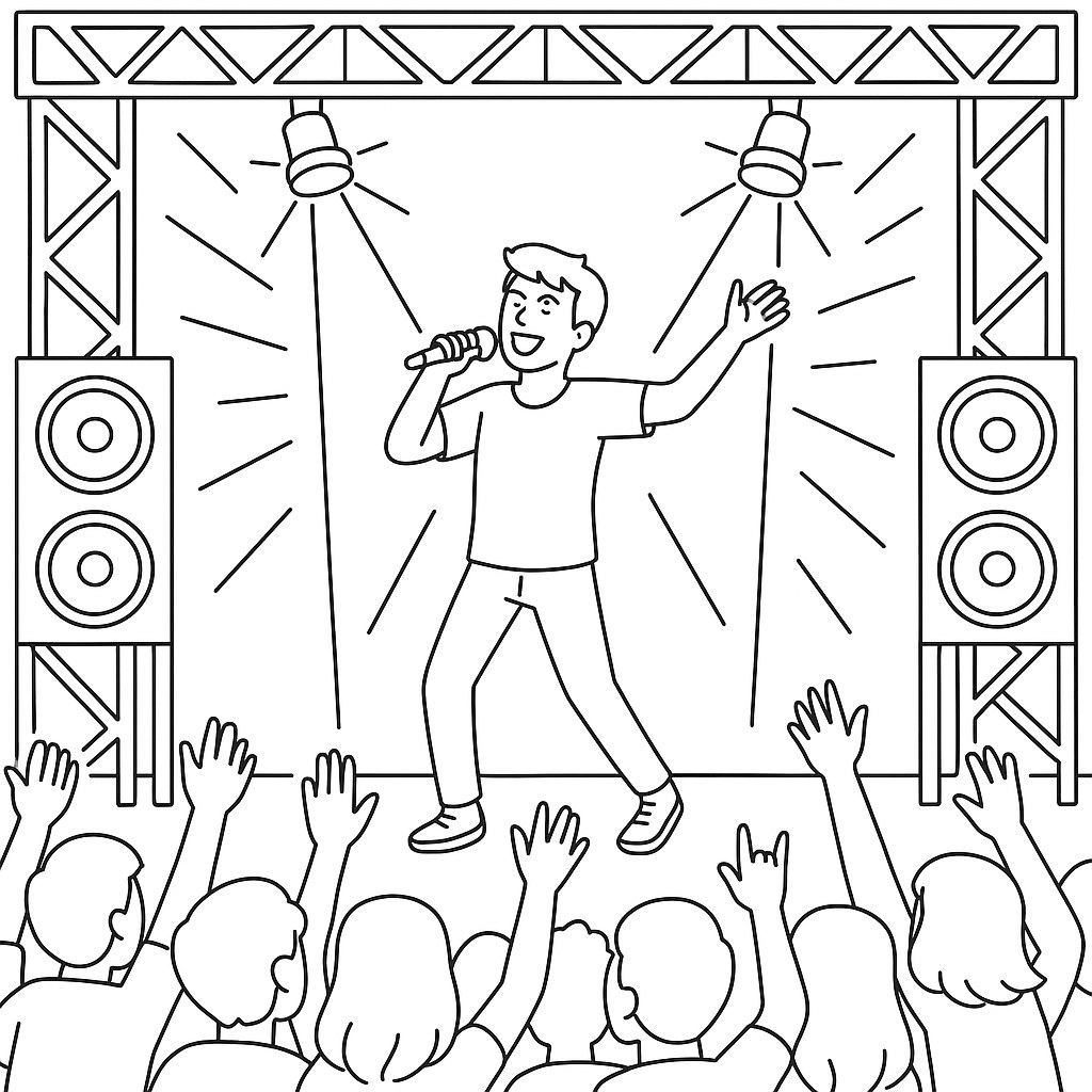 Tranh tô màu góc âm nhạc cho bé sáng tạo 2025