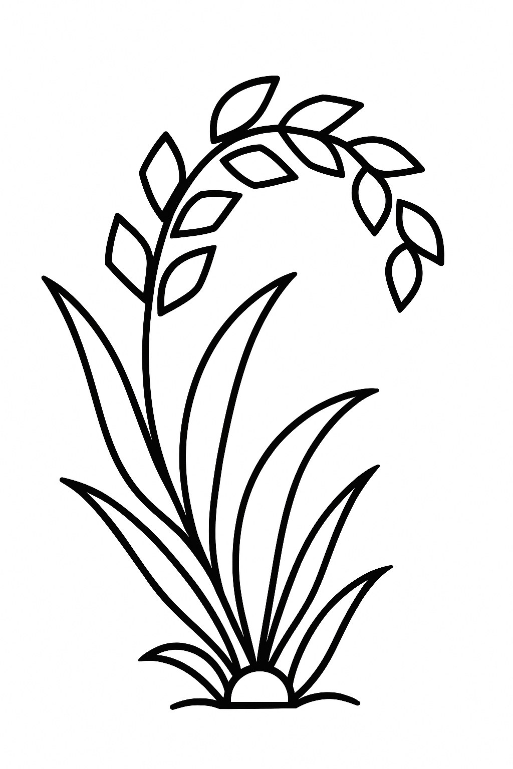 Tranh tô màu cây lúa cho bé đẹp và dễ tô nhất 2025