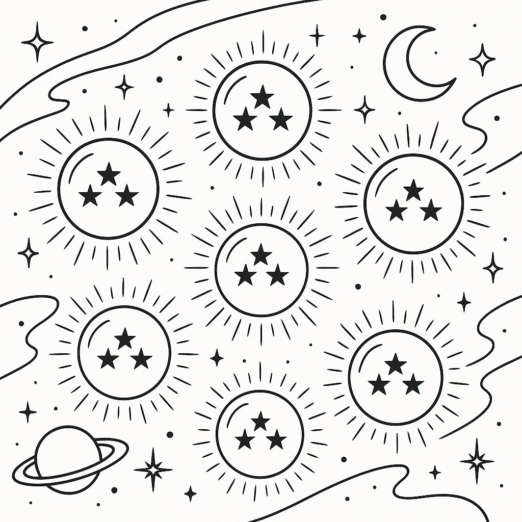 7 viên ngọc rồng tô màu cho bé sáng tạo vui học 2025