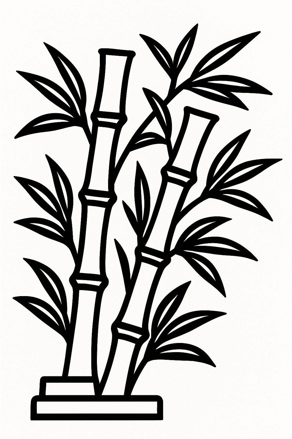 Tranh tô màu cây tre cho bé đẹp nhất 2025 dễ tải