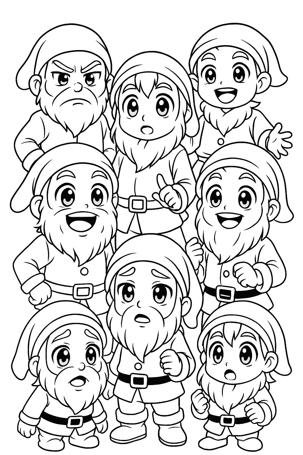 Tranh tô màu phong cách manga Nhật Bản