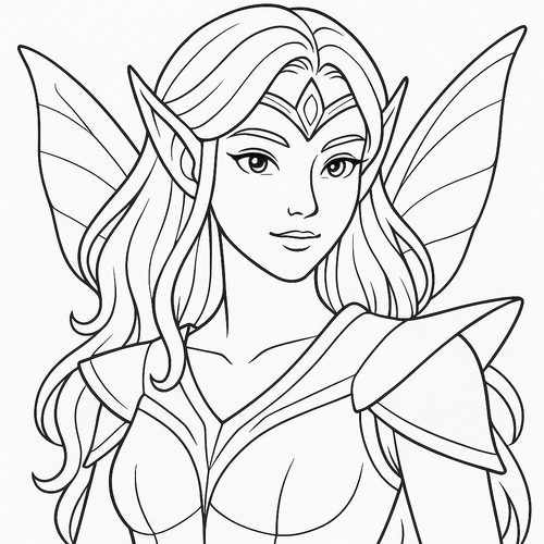 Tô màu chân dung bạn gái 2025 – Tranh tô màu sáng tạo cho bé