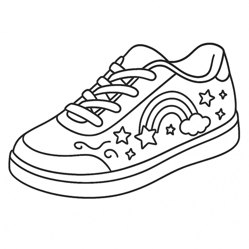 Tranh tô màu giày dép cho bé đẹp sáng tạo 2025