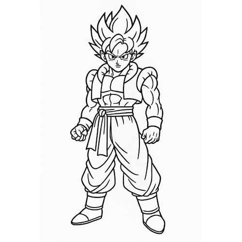 Tranh tô màu Gogeta cho bé đẹp nhất 2025 dễ tải