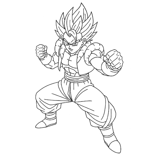 Tranh tô màu Gogeta cho bé đẹp nhất 2025 dễ tải