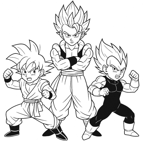 Tranh tô màu Gogeta cho bé đẹp nhất 2025 dễ tải