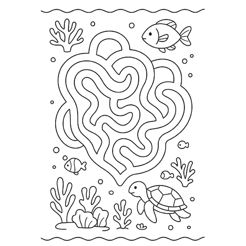 Tranh tô màu mê cung cho bé sáng tạo nhất 2025