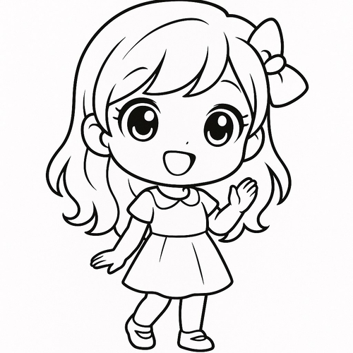 Tranh tô màu Pen 10 cho bé 2025 – Hình tô màu PDF đẹp