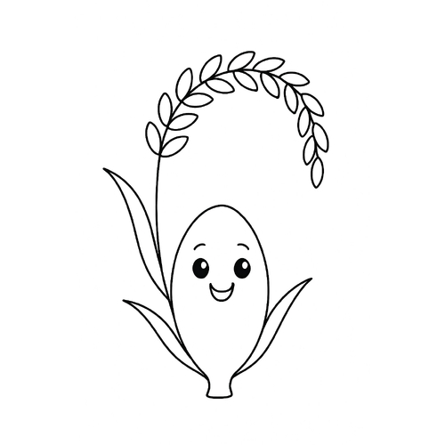 Tranh tô màu cây lúa cho bé đẹp và dễ tô nhất 2025