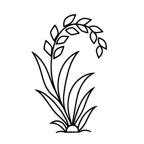 Tranh tô màu cây lúa cho bé đẹp và dễ tô nhất 2025