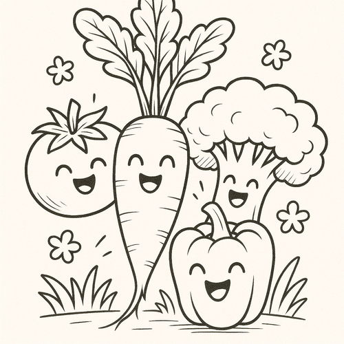 Tranh tô màu củ cải trắng cho bé đẹp nhất 2025