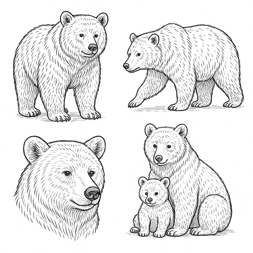 Tranh tô màu ba chú gấu cho bé dễ thương nhất 2025