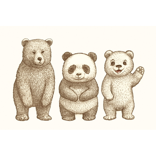 Tranh tô màu ba chú gấu cho bé dễ thương nhất 2025