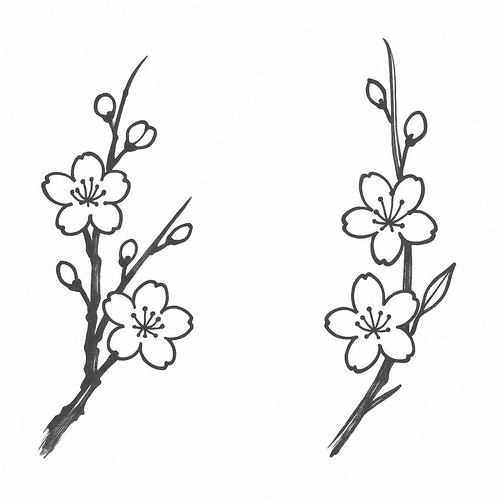 Tranh tô màu hoa mai hoa đào cho bé đẹp nhất 2025