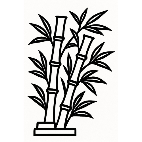 Tranh tô màu cây tre cho bé đẹp nhất 2025 dễ tải