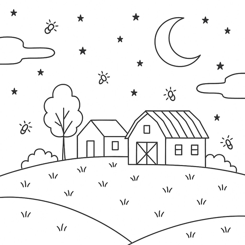 Tranh tô màu nông trại cho bé đẹp nhất 2025