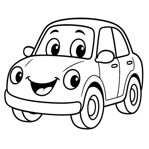 Tranh tô màu ô tô con cho bé sáng tạo đẹp nhất 2025
