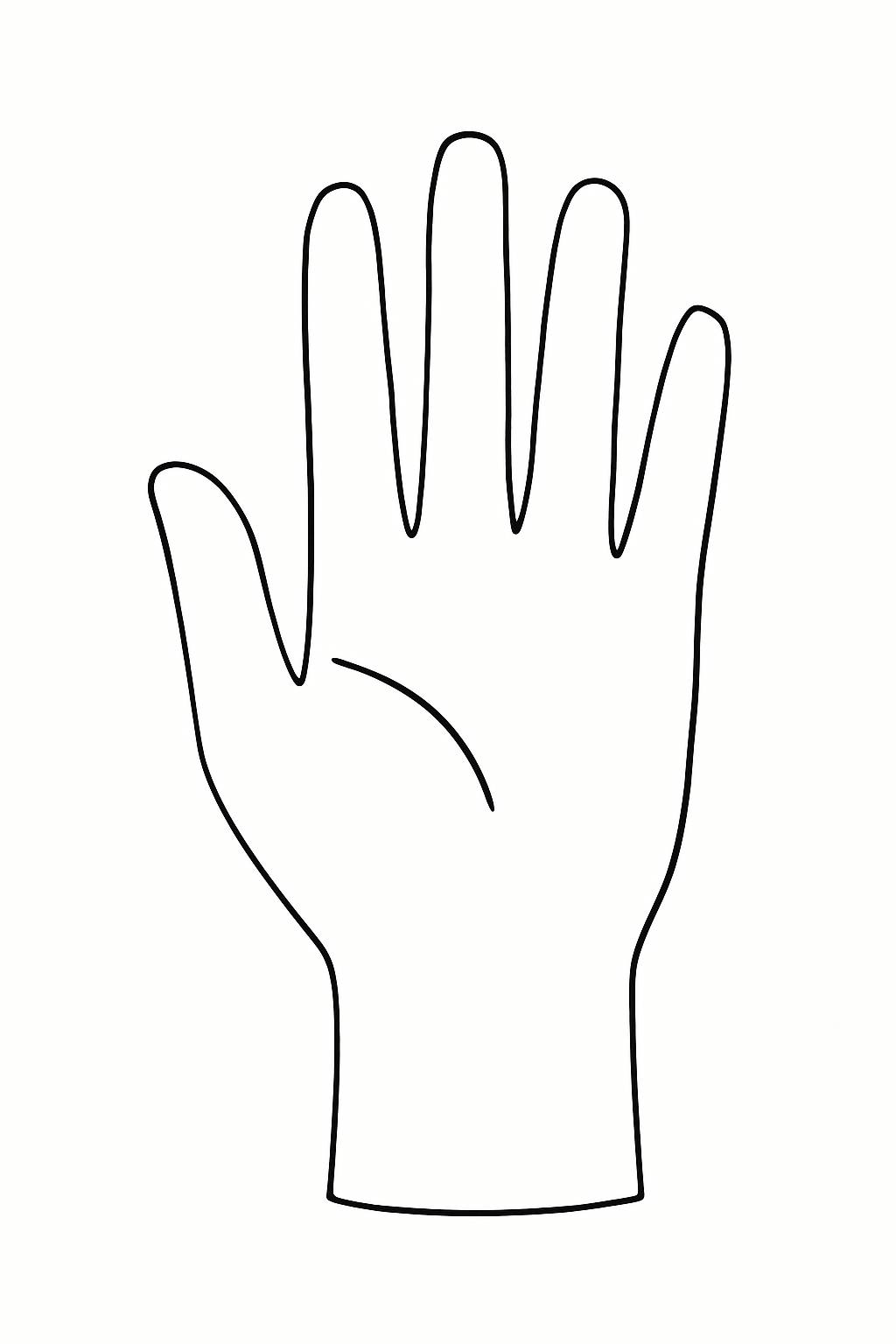 Hình bàn tay cho trẻ tô màu – Tô màu bàn tay vui nhộn