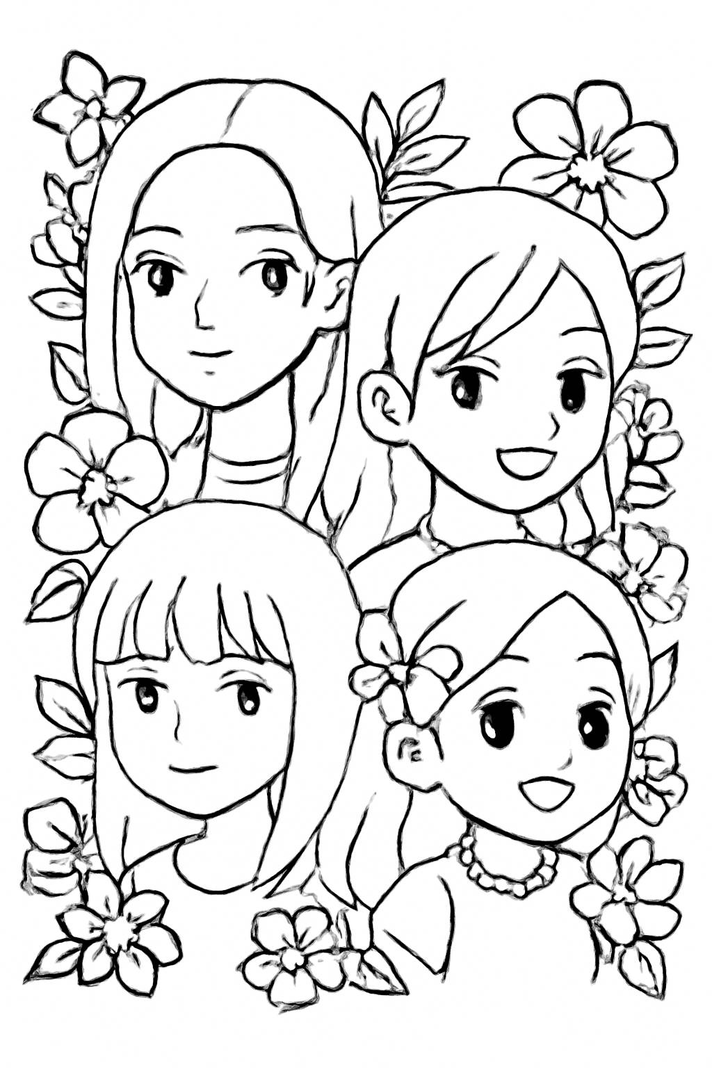 Tranh tô màu Blackpink cho bé – Hình tô màu Blackpink vui nhộn