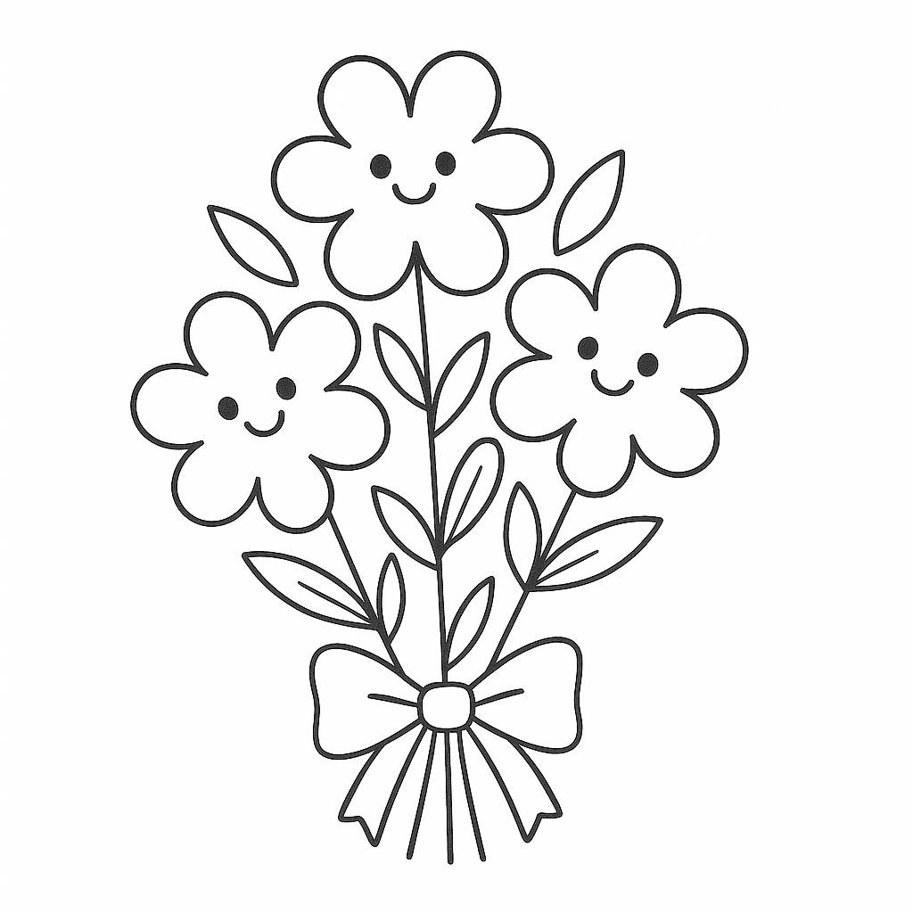 Bó hoa hoạt hình