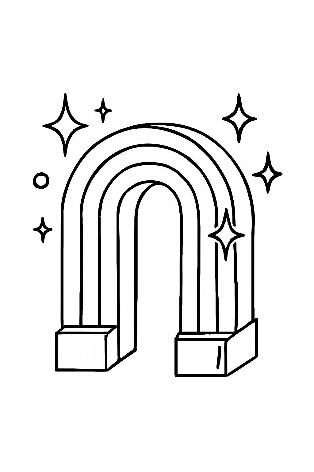 Tranh tô màu cầu vồng cho bé - Hình tô màu đẹp dễ tải