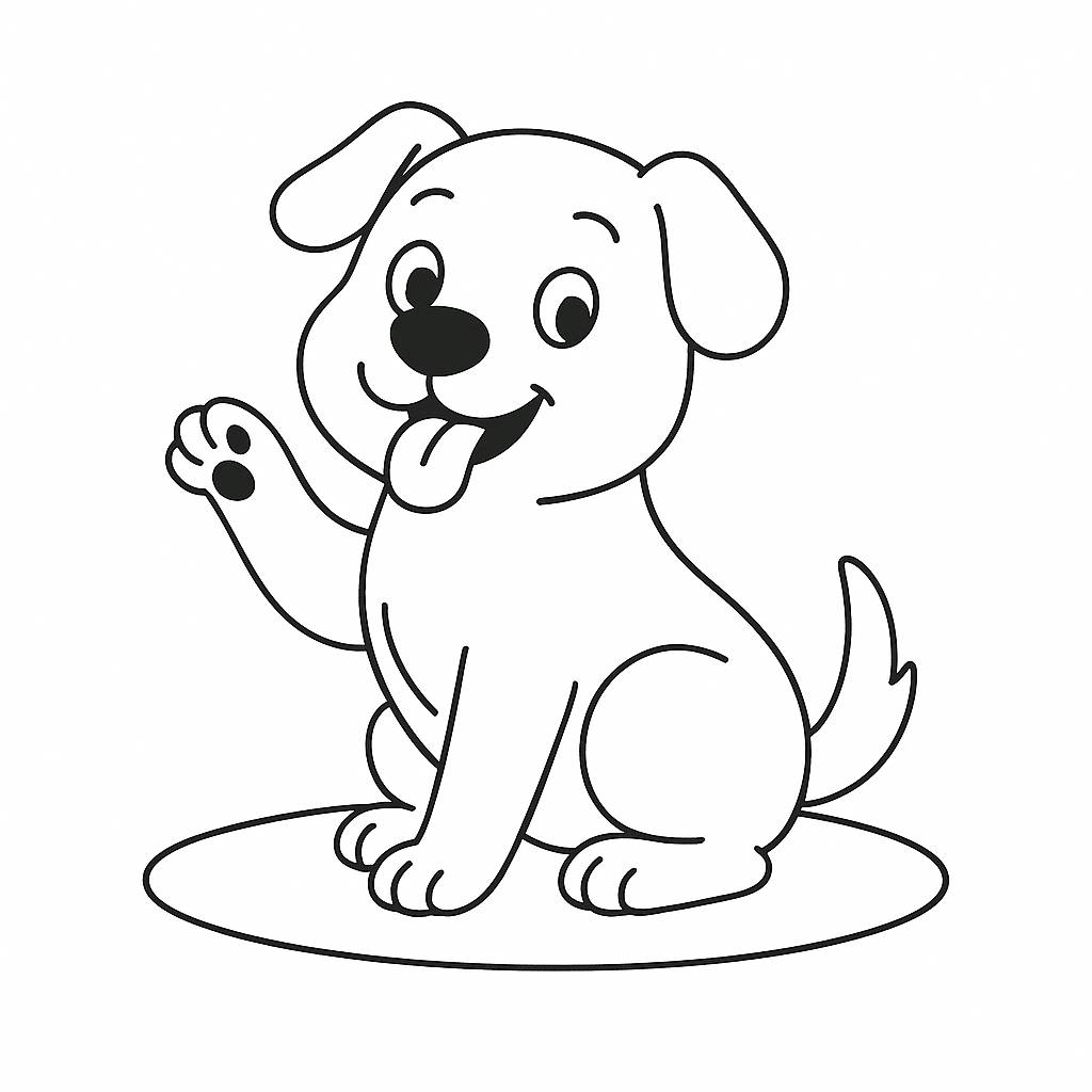 20+ ảnh Tô màu con chó 2025 cực đáng yêu cho đam mê của bé