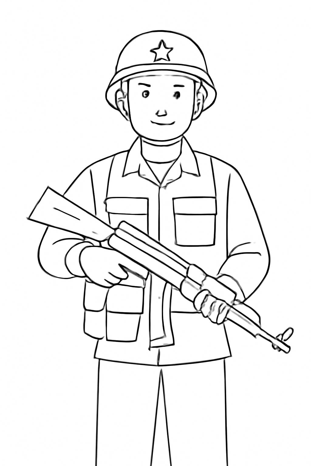 Chú bộ đội đơn sắc