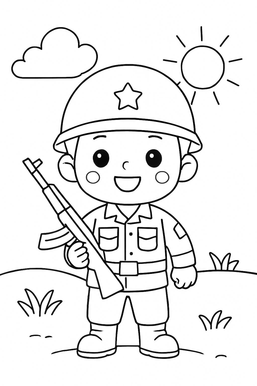 Chú bộ đội hoạt hình