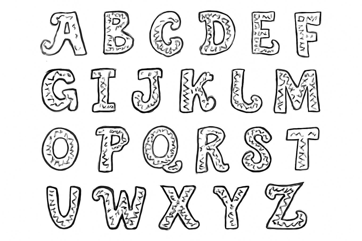 Tô màu chữ cái cho bé - Hình tô màu bảng chữ cái PDF