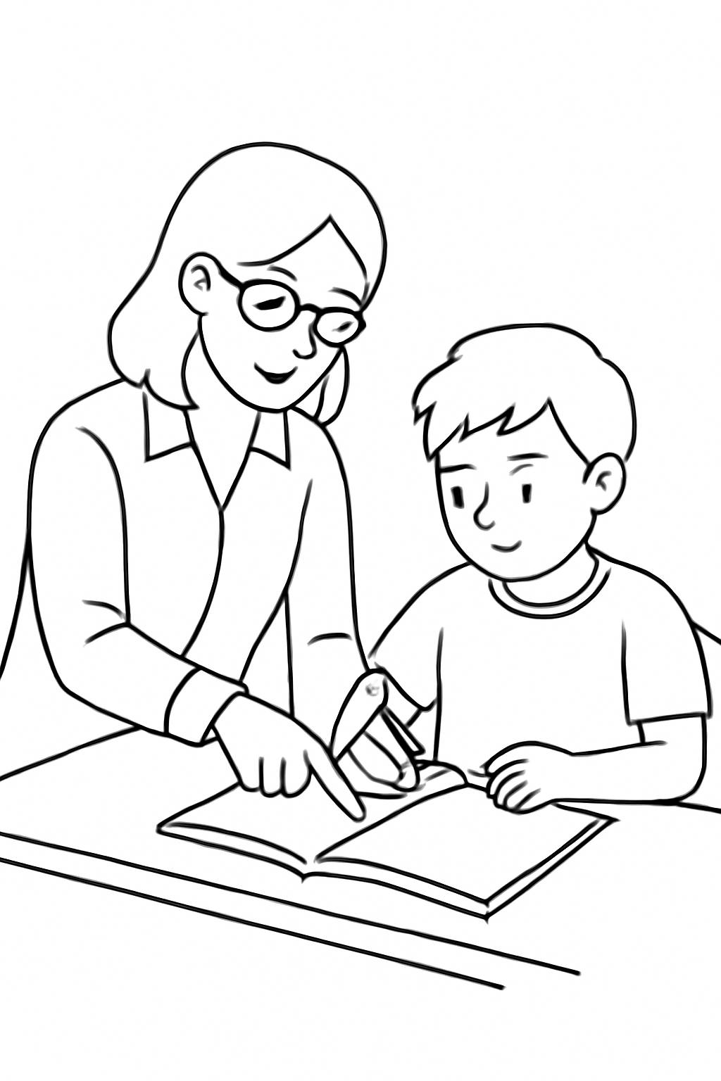 Cô giáo với học sinh