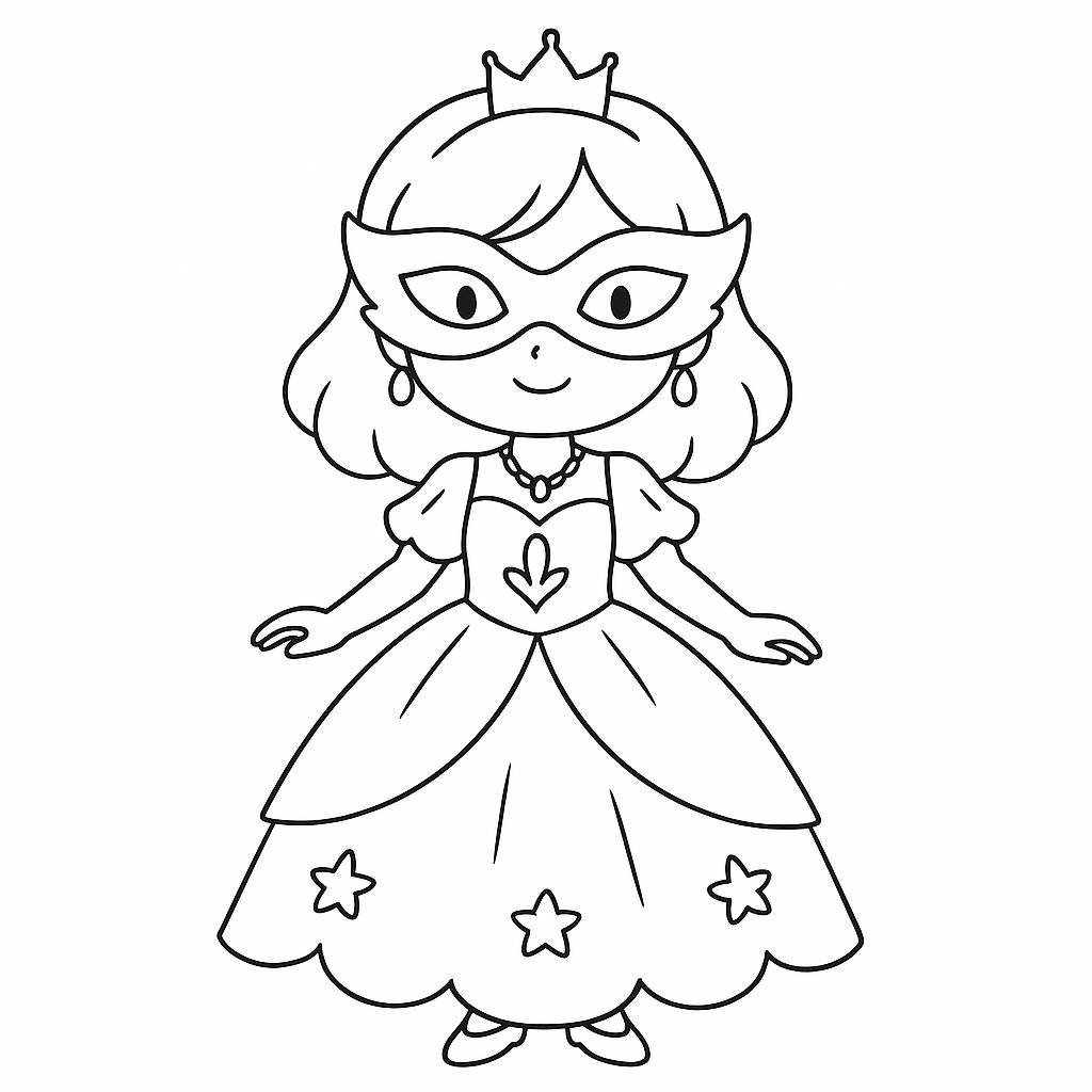 Ảnh công chúa tô màu cho bé đẹp sáng tạo 2025