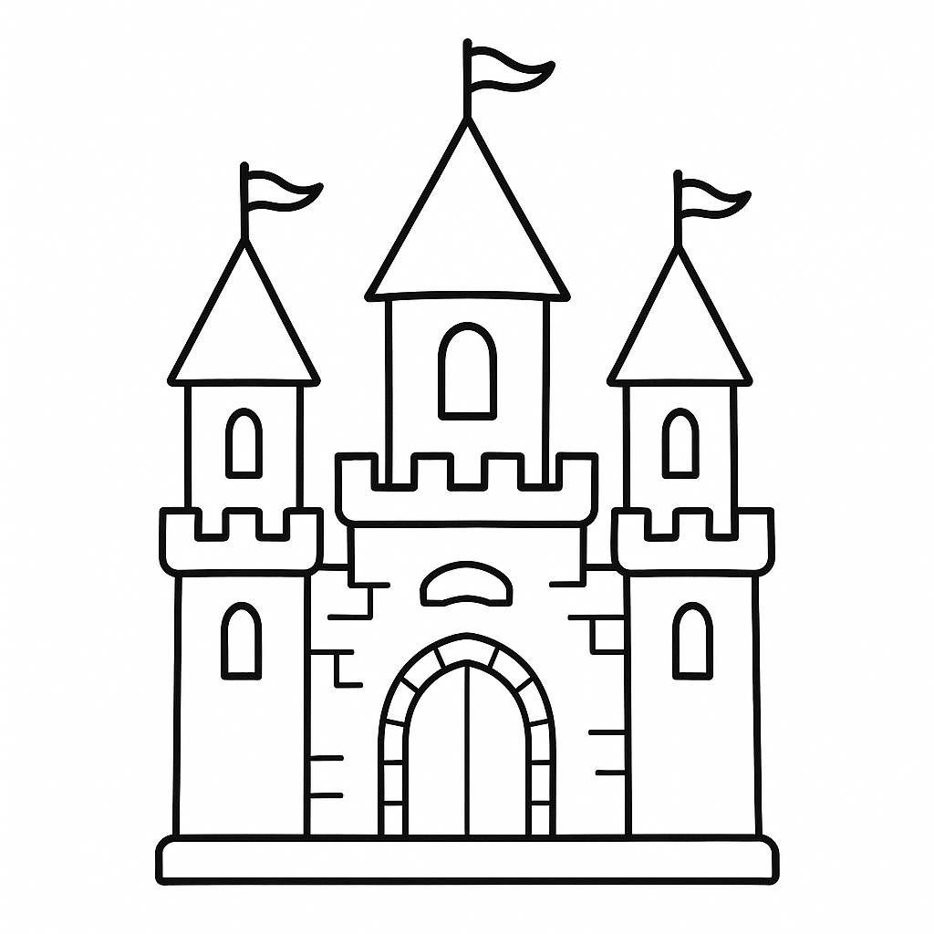 Đồ chơi lâu đài tô màu