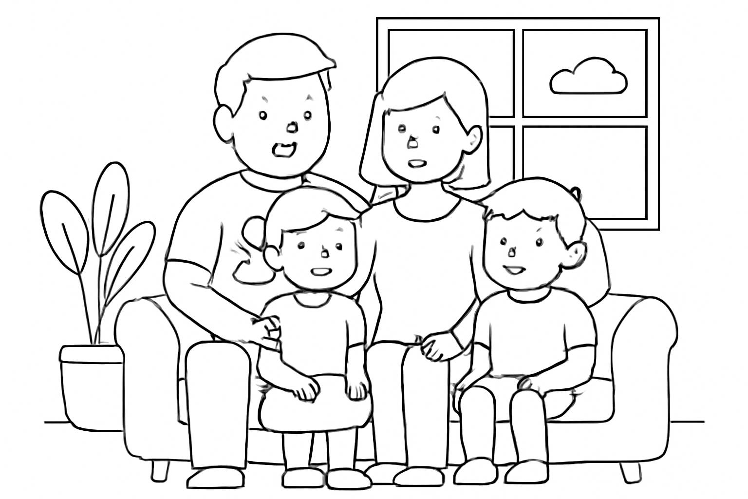 Gia đình trong ngôi nhà