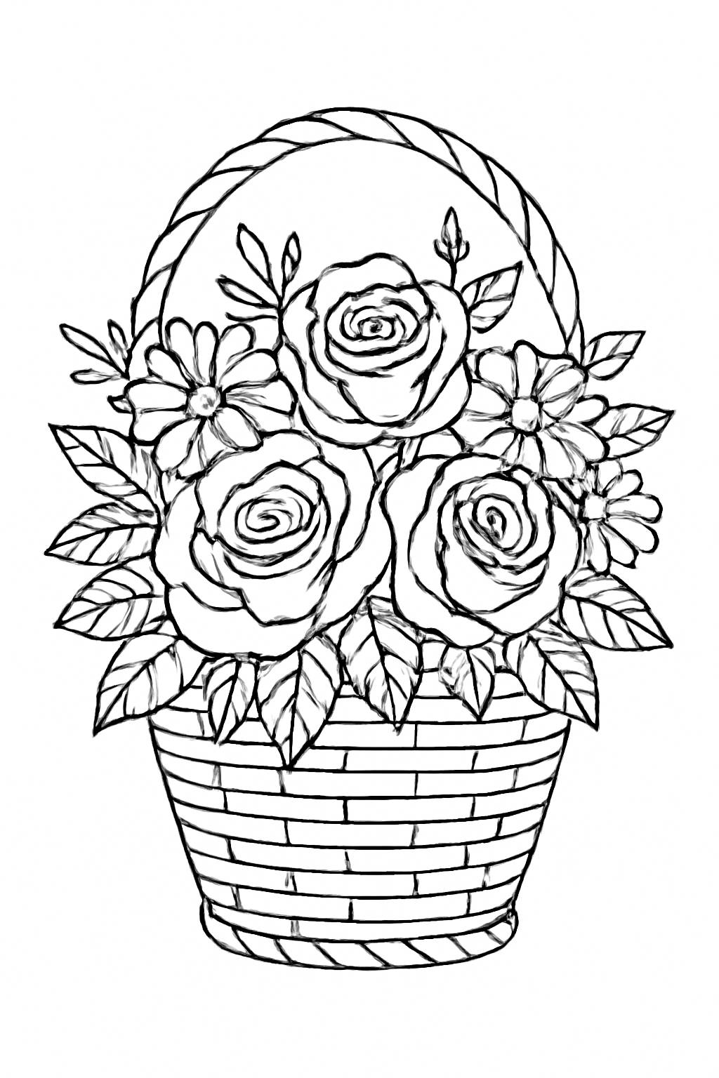 Giỏ hoa cổ điển