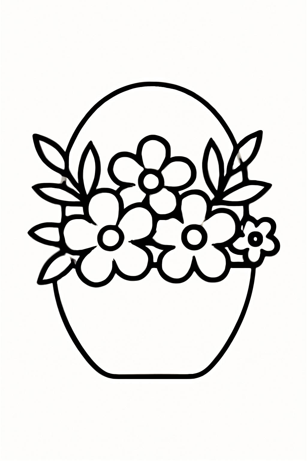 Giỏ hoa hiện đại