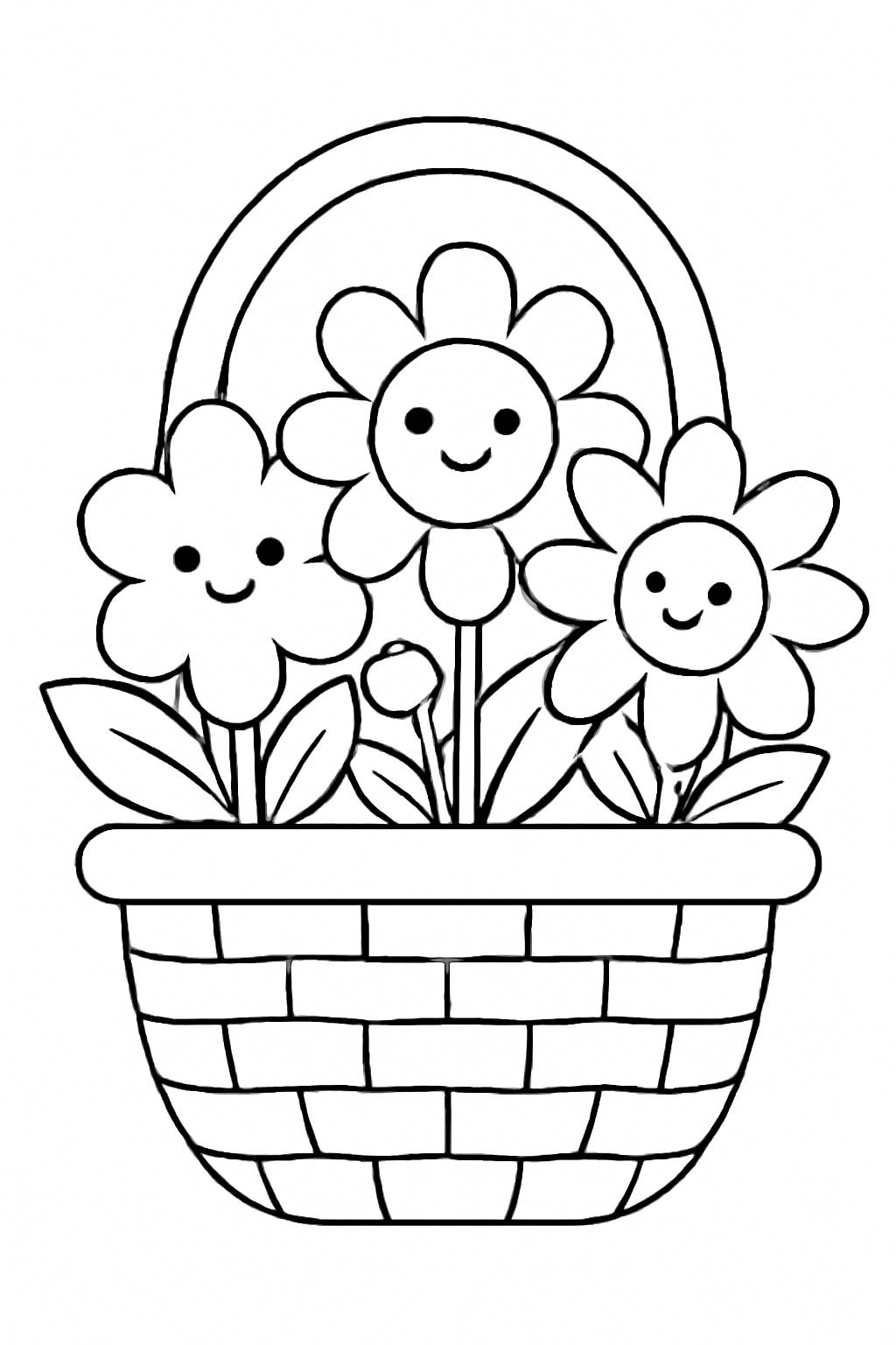 Giỏ hoa hoạt hình