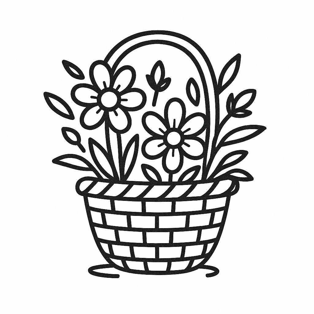 Giỏ hoa thiên nhiên