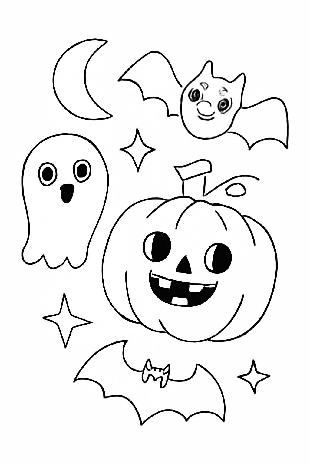 Halloween tô màu cho bé – Hình tô màu Halloween đẹp