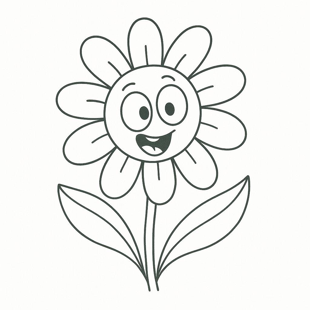 Hình Tô Màu Bông Hoa 2025 đa dạng, đáng yêu Cho Bé