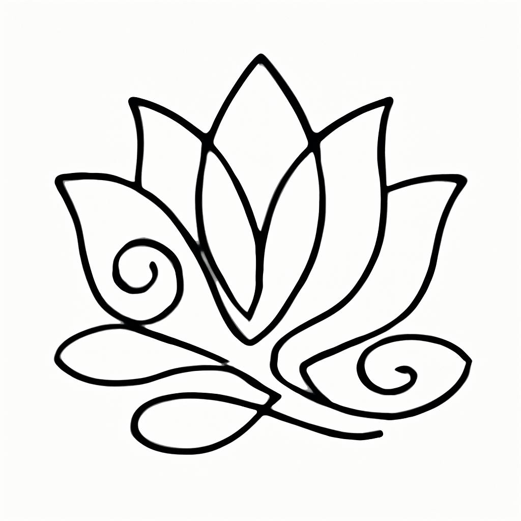 Hoa sen trừu tượng