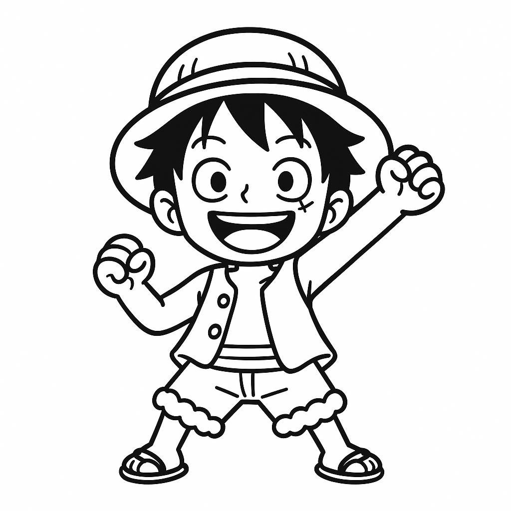 Luffy hoạt hình tươi sáng