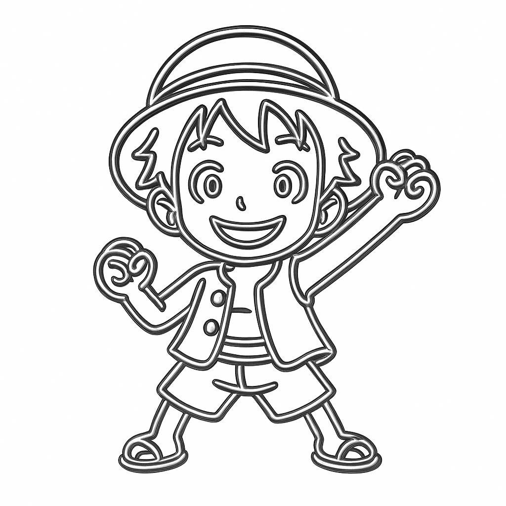 Luffy kim loại bóng