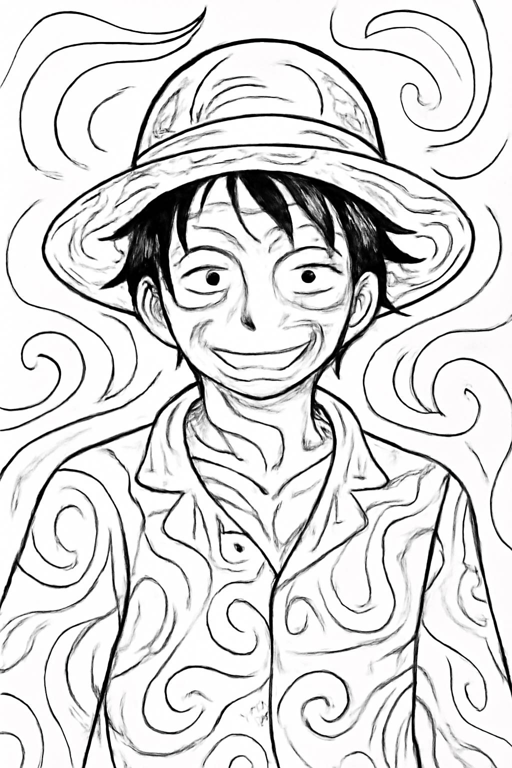 Luffy nghệ thuật trừu tượng