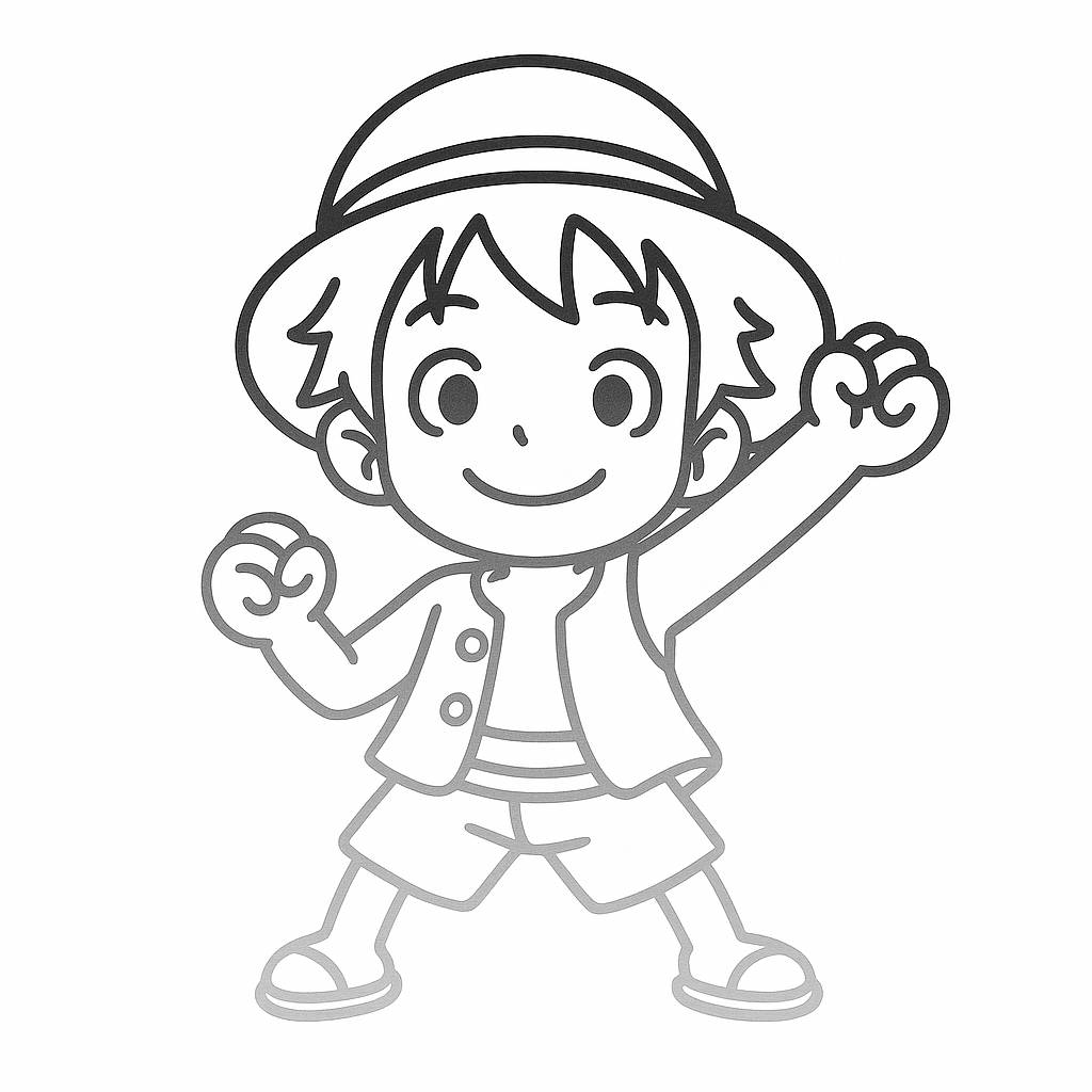 Luffy ombre chuyển sắc