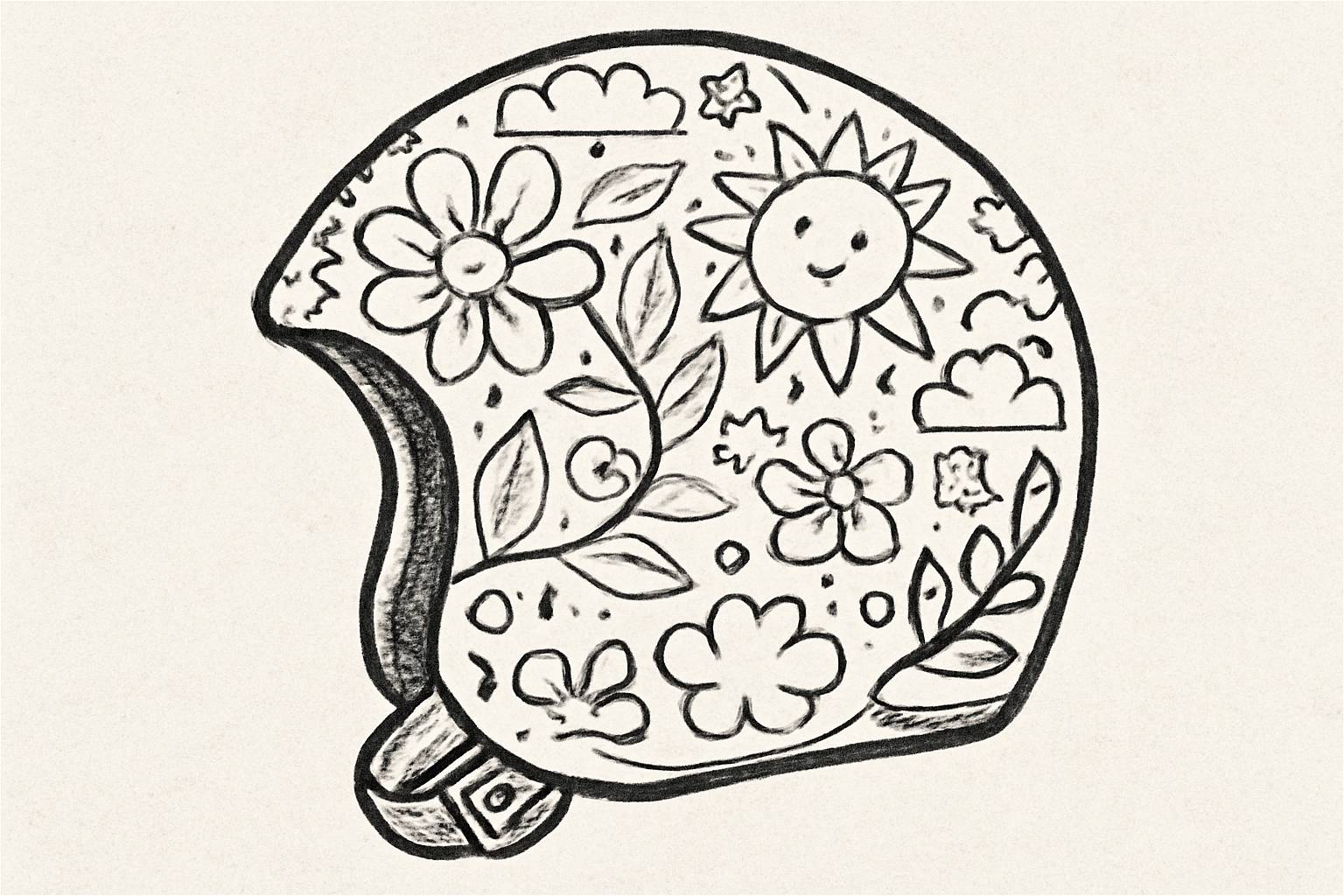 Mũ bảo hiểm hoa văn nghệ thuật