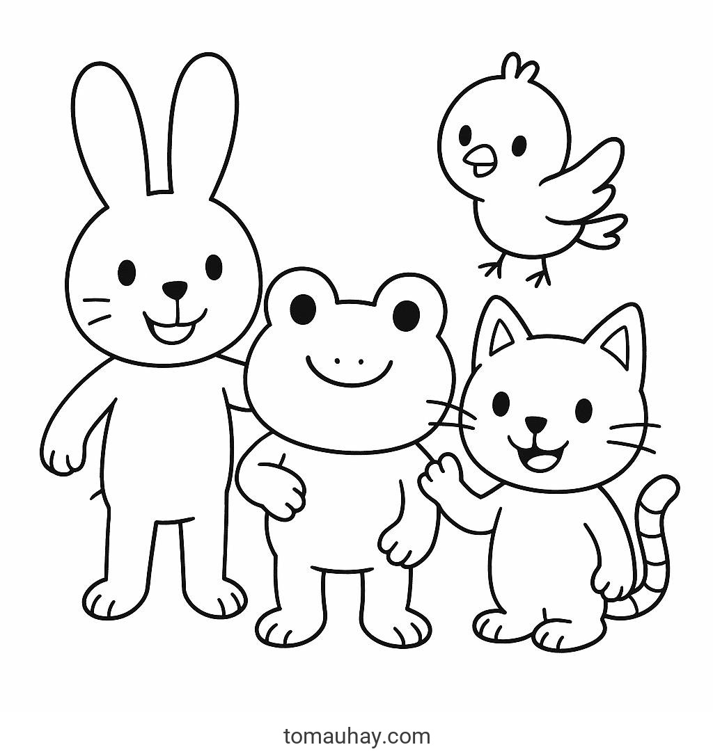 Tranh tô màu cho bé 3 4 tuổi 2026 - Đơn giản - Dễ Tô - Giúp bé phát triển trí tuệ - Nhân vật hoạt hình