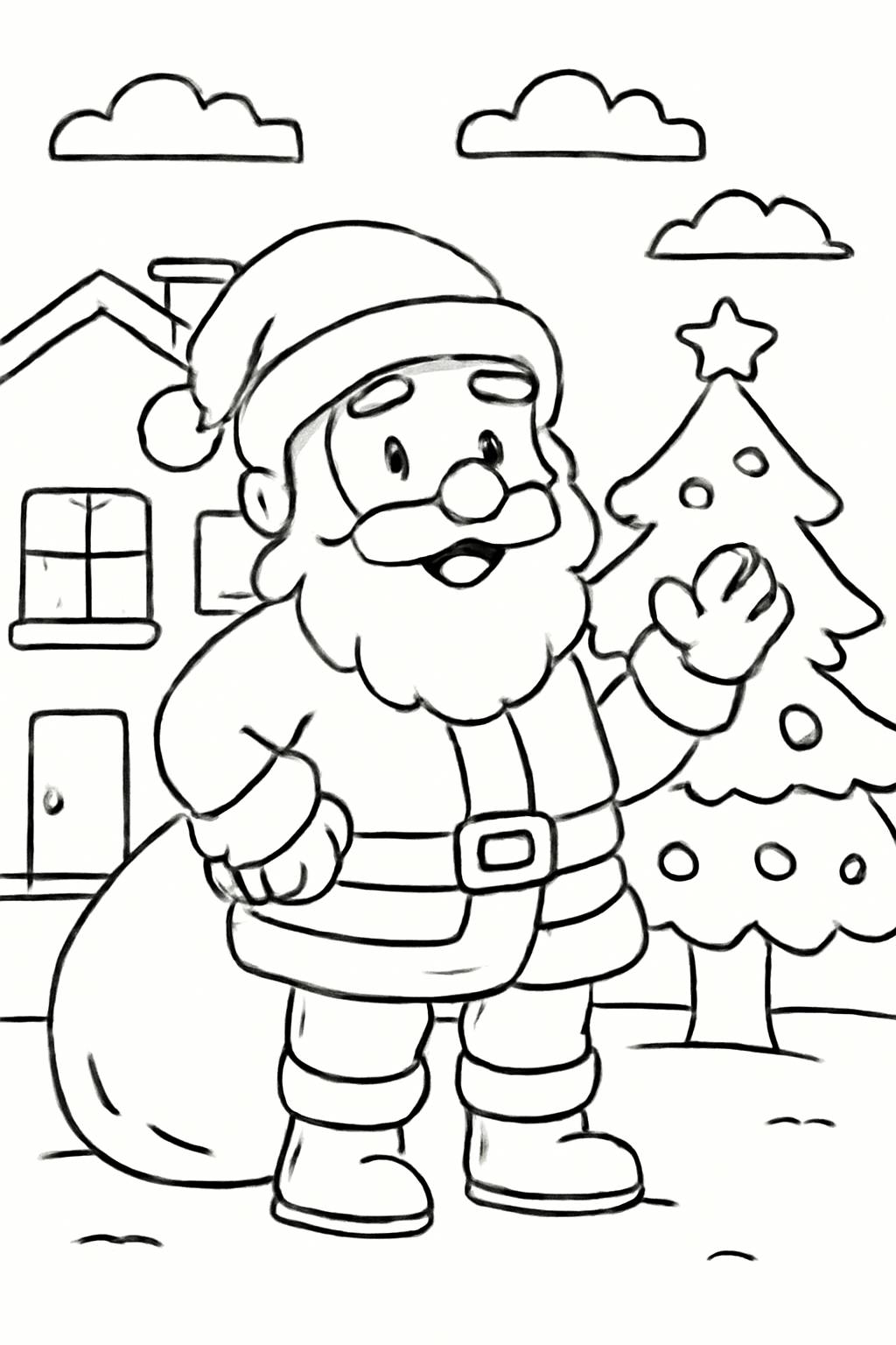 Ông già Noel trong cảnh hoạt hình