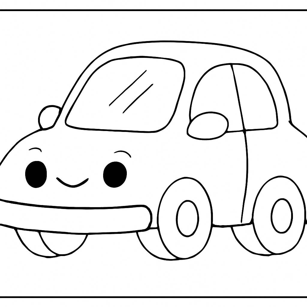 Tranh tô màu phương tiện giao thông cho bé – Hình tô màu đường bộ