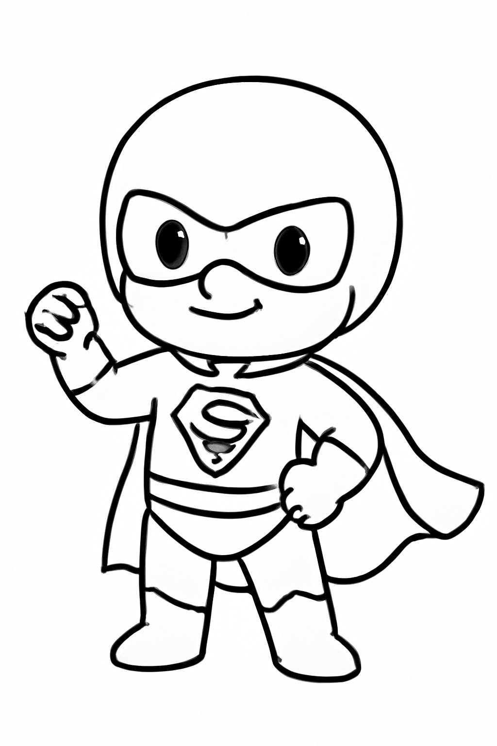 Tranh tô màu cute siêu nhân